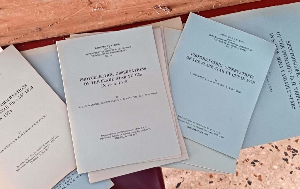 Historic publications at Stephanion Observatory